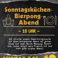 Sonntagsküchen-Bierpong-Abend 