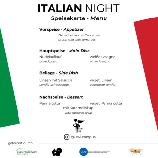 Italian Night - ISWI Montagsküche 