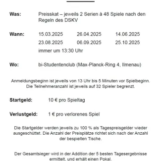 Skat-Stadtmeisterschaft 2025